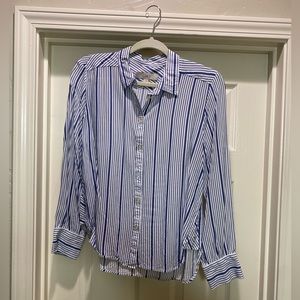 Loft Stripped Button Down Blouse